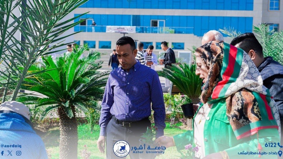 عمل تطوعي لخدمة المجتمع بزراعة 350 زهرة و20 شجرة زيتون في حدائق الجامعة