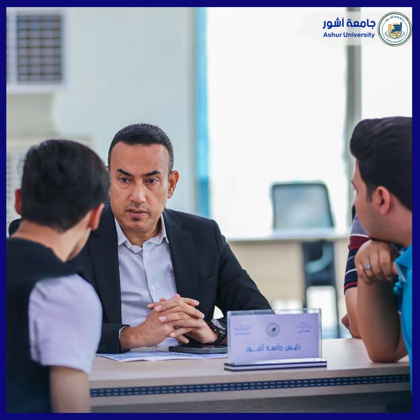  توافد الطلبة الجدد على قسم التسجيل وشؤون الطلبة